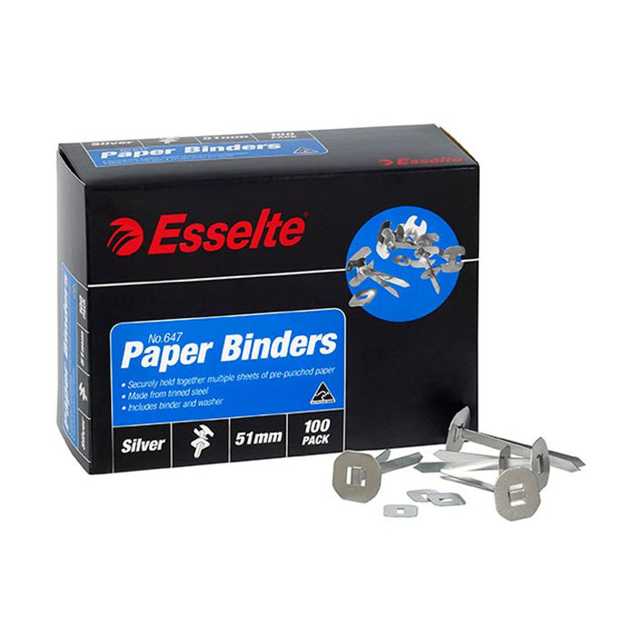 Esselte Paper Binders 51Mm Bx100 0006470