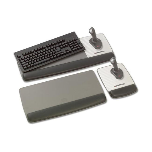 3M Keyboard Gel Wrist Rest Platform WR420LE Black-Officecentre