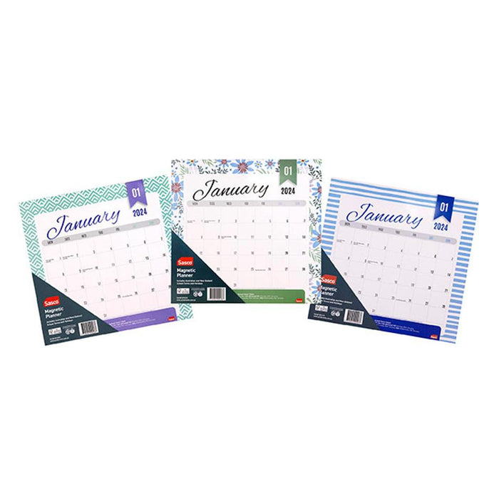 Sasco 2024 Magnetic Wall Planner Month To View 401624