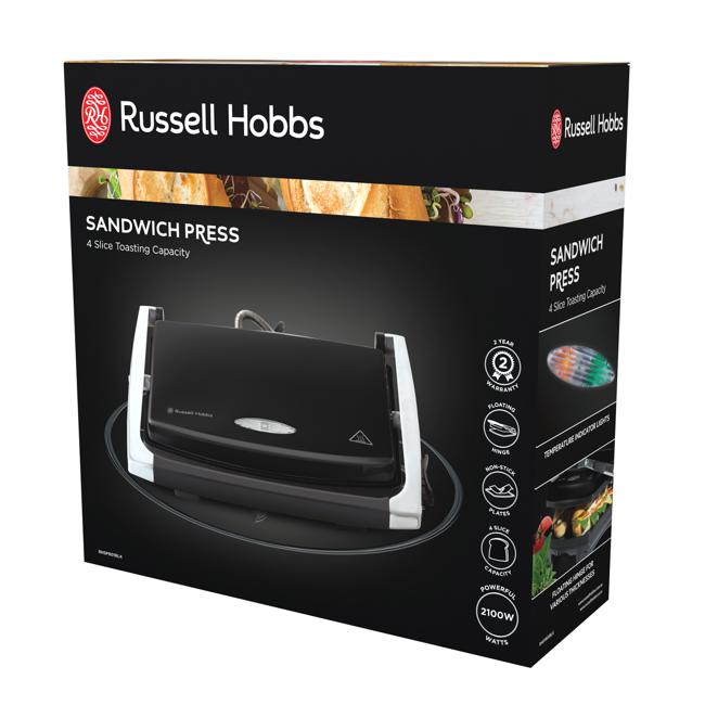 Russell Hobbs Sandwich Press - Black RHSP801BLK...