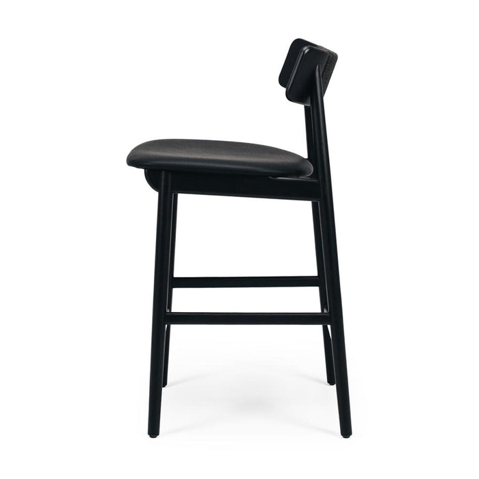 Furniture By Design Niles Highback Barstool (Black Oak) PU SHBSHCBPU