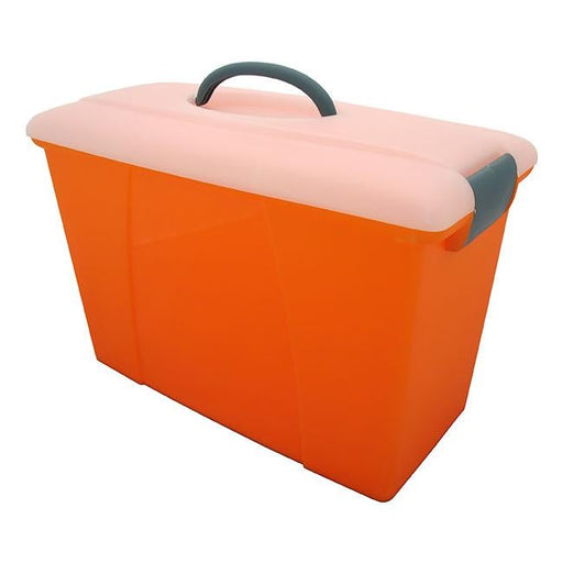 Acco carry case orange/clear-Officecentre