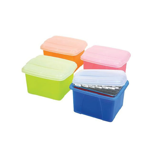 Acco office in a box clear lid/pink base-Officecentre