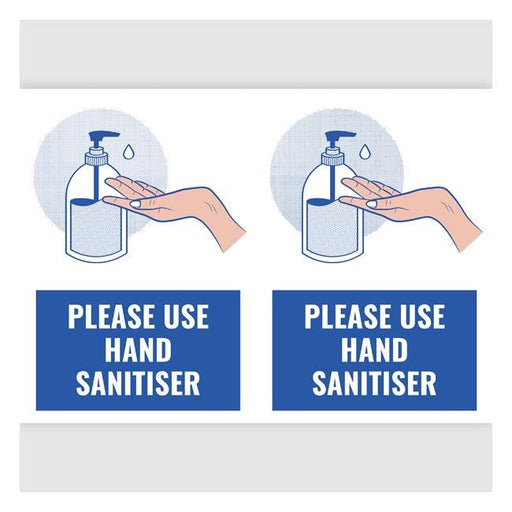 Avery Pre-Printed Self-Adhesive Sign Please Use Hand Sanitiser A4 2up 5 Sheets-Officecentre