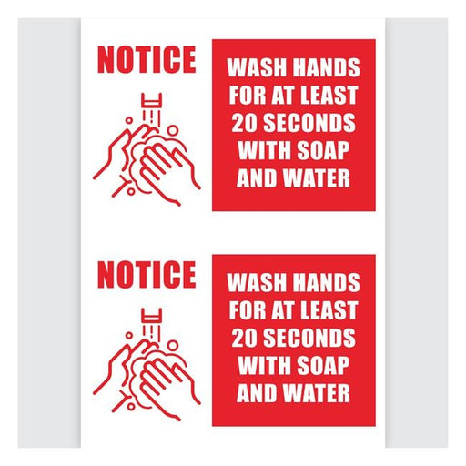 Avery Pre-Printed Self-Adhesive Sign Wash your Hands A4 2up 5 Sheets-Officecentre