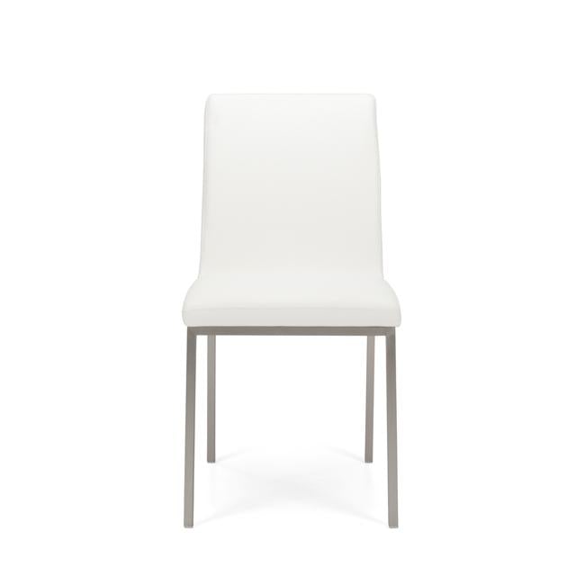 Bristol Chair PU White w/Stainless...-Officecentre