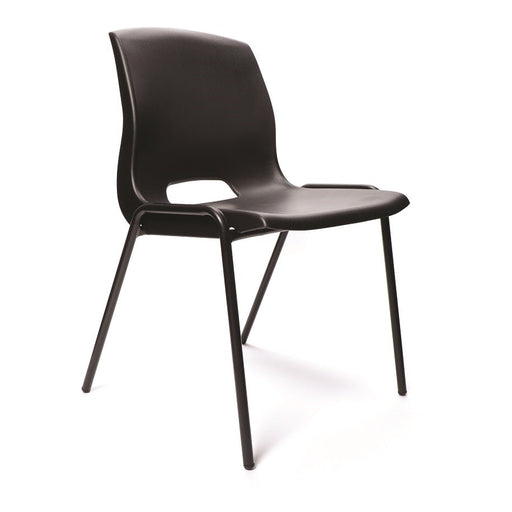 Buro Quad Stackable Chair Black-Officecentre