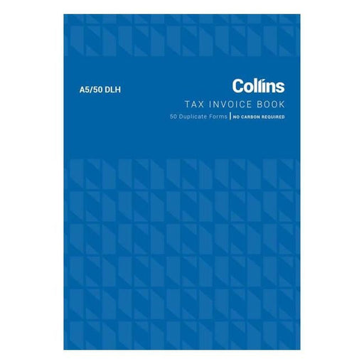 Collins Tax Invoice A5/50dlh Duplicate No Carbon Required-Officecentre