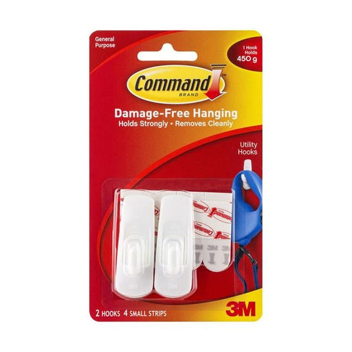 Command Hook 17002 Small White Pk/2-Officecentre