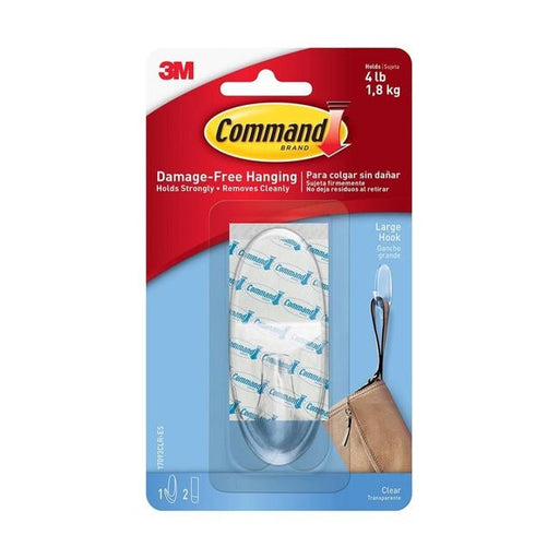 Command Hook 17093CLR-ES Large Clear-Officecentre
