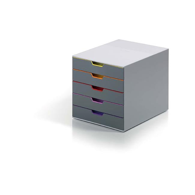 Durable varicolor drawer file 5 draw grey-Officecentre