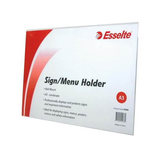 Esselte sign/menu holder wall l/s a3-Officecentre