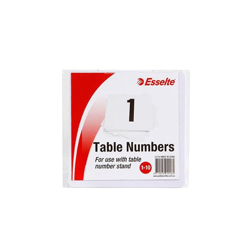 Esselte table numbers 1-10 white pk10-Officecentre