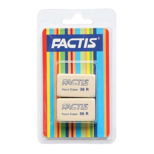 Factis Erasers 36r Twin Hangsell Pack-Officecentre