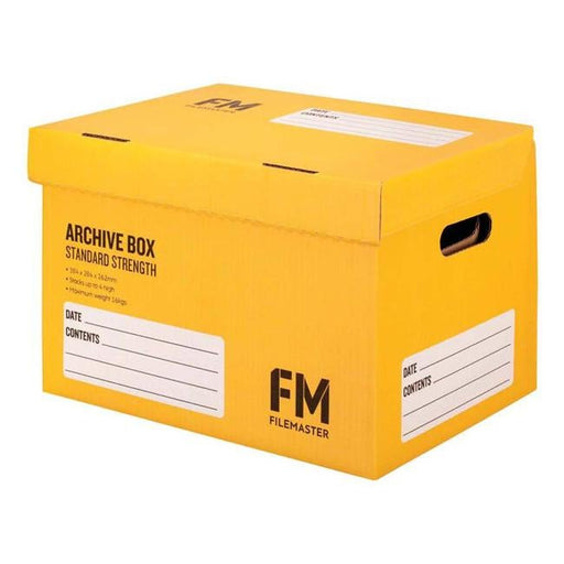 FM Box Archive Yellow Standard Strength 384x284x262mm Inside Measure-Officecentre
