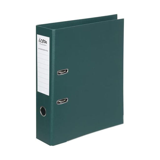 Icon Lever Arch File A4 Linen Forest Green-Officecentre