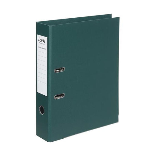 Icon Lever Arch File FS Linen Forest Green-Officecentre