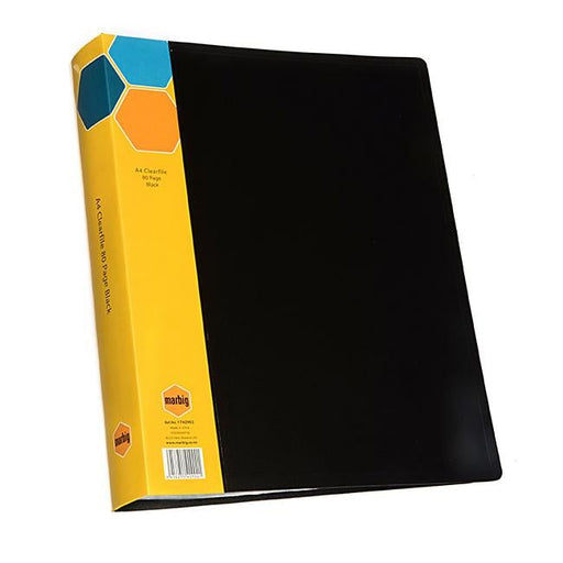 Marbig display book a4 80pg black-Officecentre