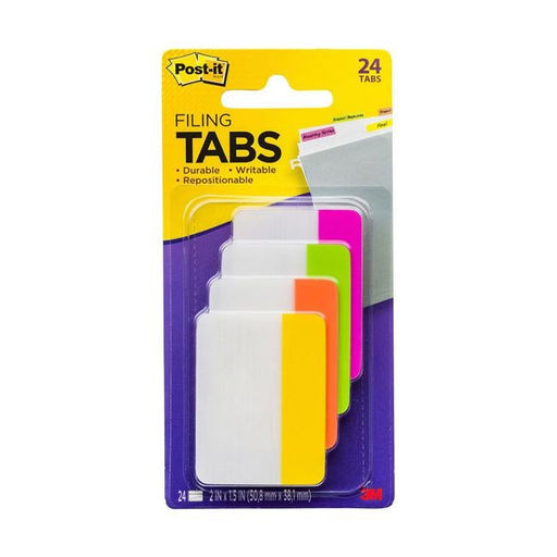 Post-it Filing Tabs 686-PLOY 50x38mm Bright Pack of 4-Officecentre