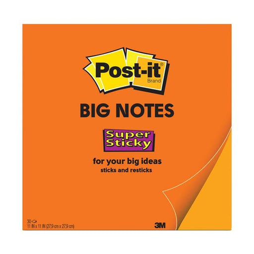 Post-it Super Sticky Big Notes BN11 Orange 279 x 279mm 30 Sheet Pads-Officecentre
