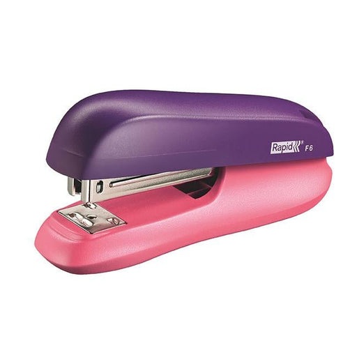 Rapid stapler h/strip f6 purple/apricot-Officecentre