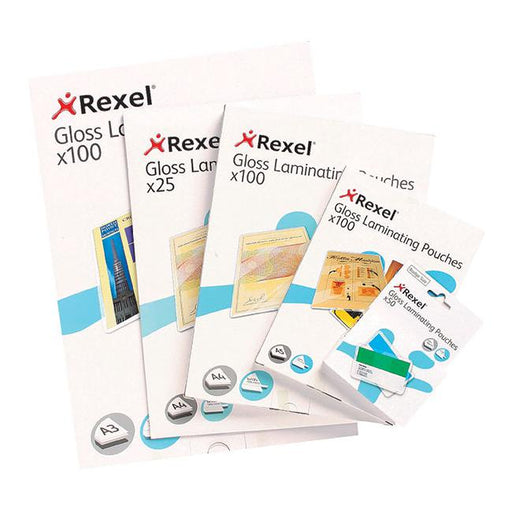 Rexel laminating pouch a4 75 micron pk100-Officecentre