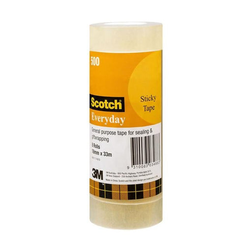 Scotch Everyday Tape 500 18mm x 33m Pack 8-Officecentre