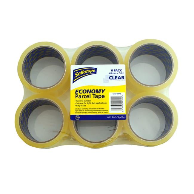 Sellotape Parcel Tape Clear 48mmx50m (6 pack)-Officecentre