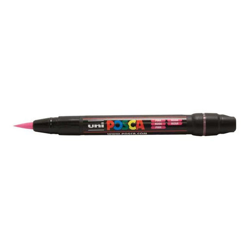Uni Posca Marker 0.1-10.0mm Brush Tip Pink PCF-350-Officecentre