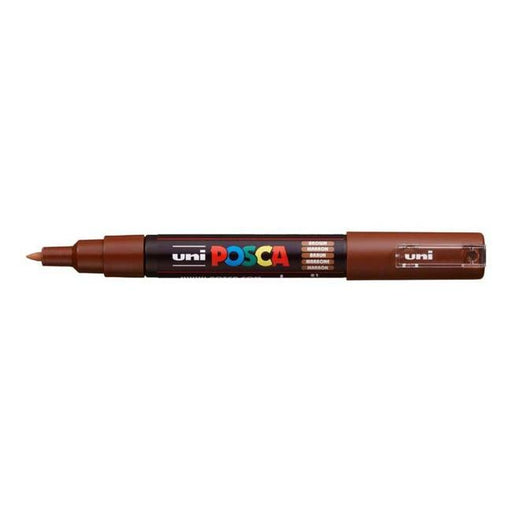 Uni Posca Marker 0.7mm Ultra-Fine Round Tip Brown PC-1M-Officecentre