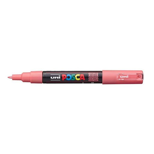 Uni Posca Marker 0.7mm Ultra-Fine Round Tip Coral Pink PC-1M-Officecentre