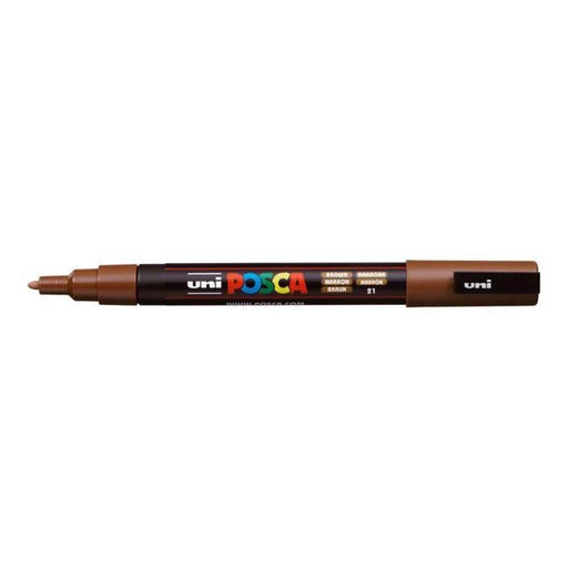 Uni Posca Marker 0.9-1.3mm Fine Brown PC-3M-Officecentre