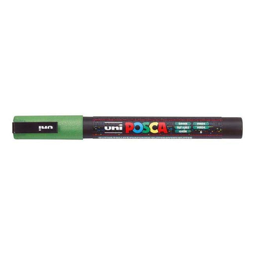 Uni Posca Marker 0.9-1.3mm Fine Glitter Green PC-3M-Officecentre