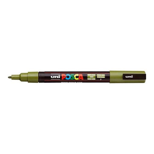 Uni Posca Marker 0.9-1.3mm Fine Khaki Green PC-3M-Officecentre