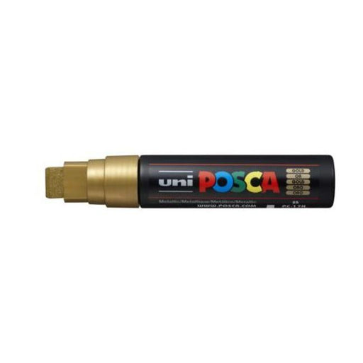 Uni Posca Marker 15.0mm Extra-Broad Chisel Gold PC-17K-Officecentre