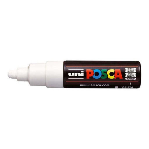 Uni Posca Marker 4.5-5.5mm Bold Bullet White PC-7M-Officecentre