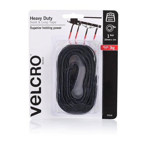 Velcro brand heavy duty hook & loop fasteners tape 25mmx1m-Officecentre