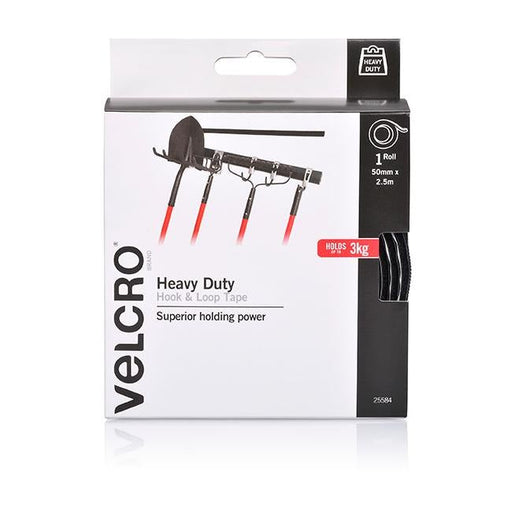 Velcro brand heavy duty hook & loop fasteners tape 50mmx2.5m-Officecentre