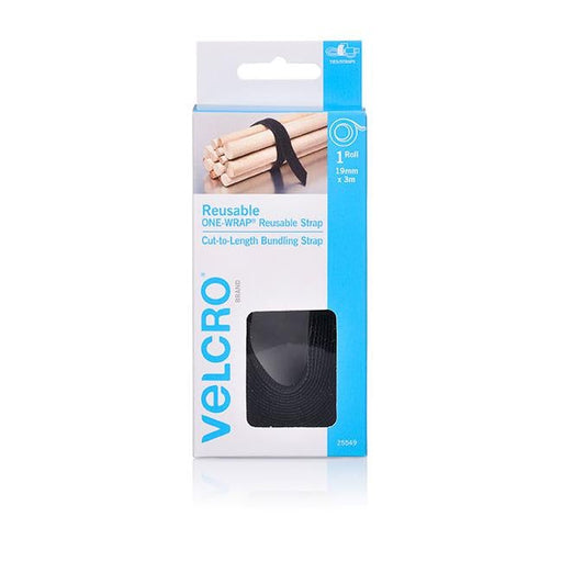 Velcro brand one-wrap¬ reusable wrap 19mm x 3m black-Officecentre