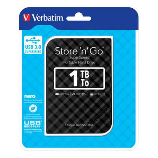 Verbatim 2.5'' store and go hard drive super speed usb 3.0 1tb-Officecentre