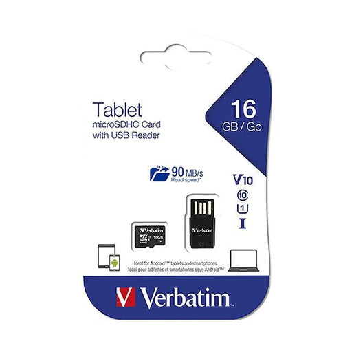 Verbatim micro sdhc card with usb reade 16gb-Officecentre