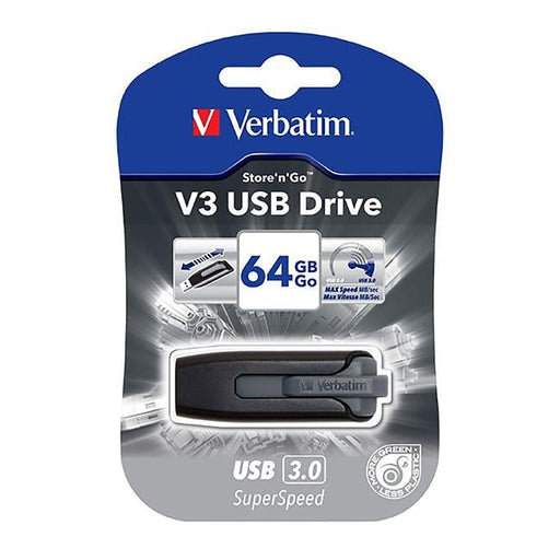 Verbatim store and go portable hard drive 64gb black-Officecentre