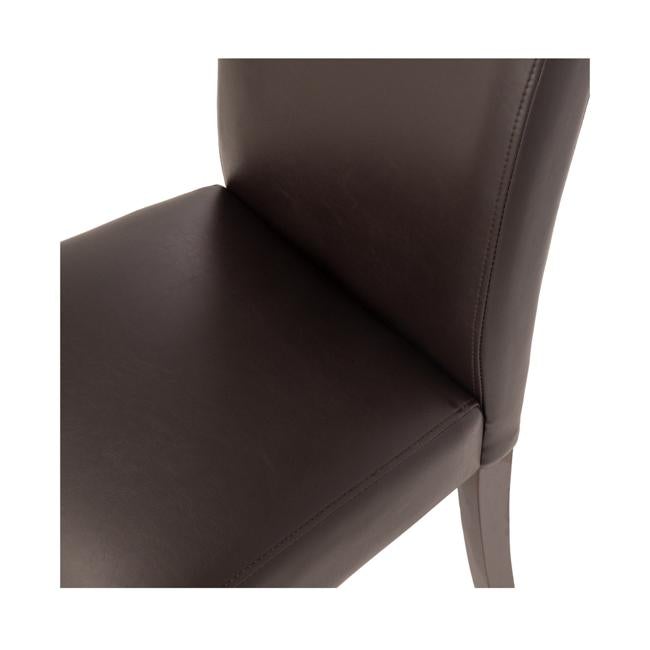Vienna PU Dk Brn Chair Dark Leg...-Officecentre