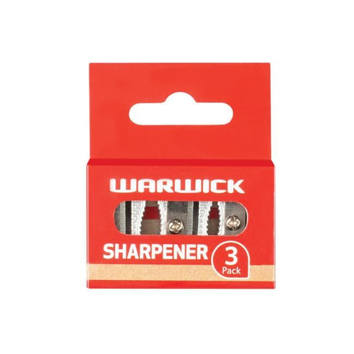 Warwick Pencil Sharpener Metal Multi 3 Pack Hangsell-Officecentre