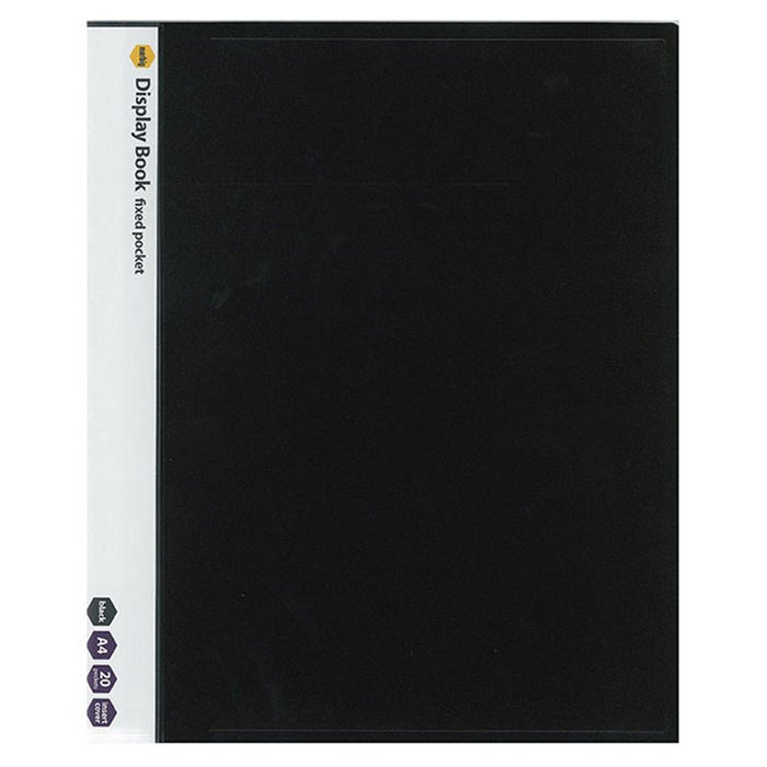 Marbig Non-Refillable Display Book 20 Pocket Black 2003802
