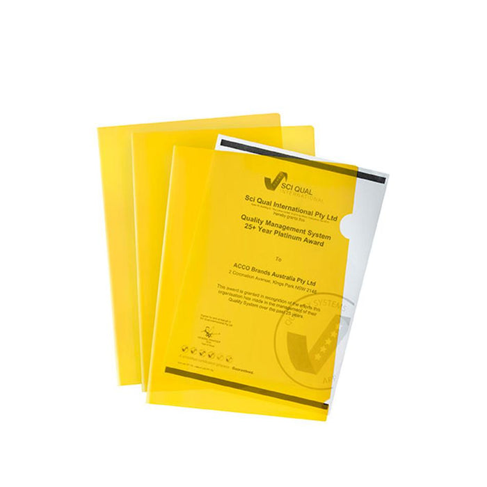 Marbig Letter File A4 Ultra File Yellow Pk10 2004205