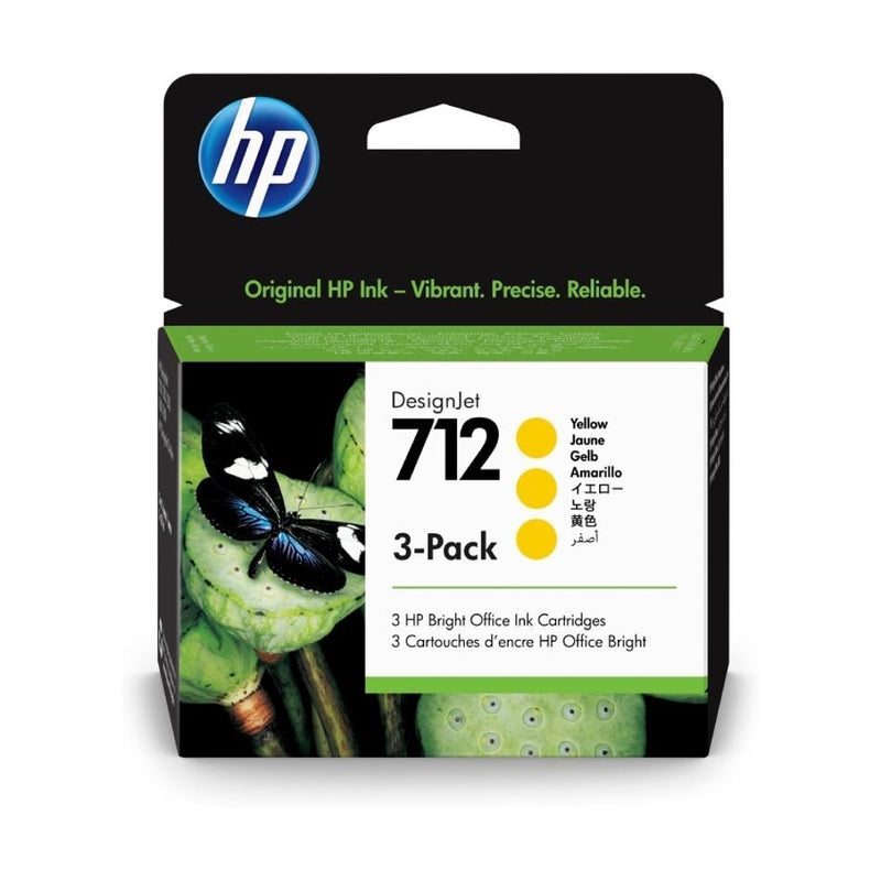 HP #712 29ml  Yellow 3pk 3ED79A