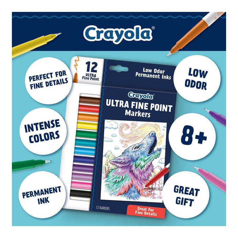 Acme Crayola Ultra Fine Point Markers 12Pk 1001972_4