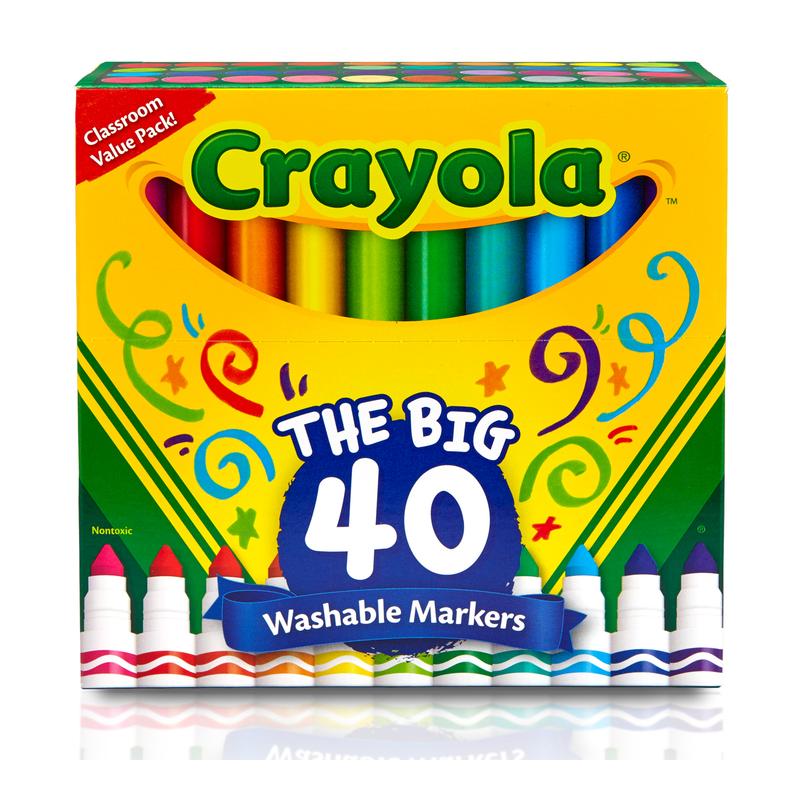 Acme Crayola Washable Broadline Markers: The Big 40 40Pk 1001835_1