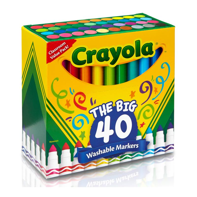 Acme Crayola Washable Broadline Markers: The Big 40 40Pk 1001835_5